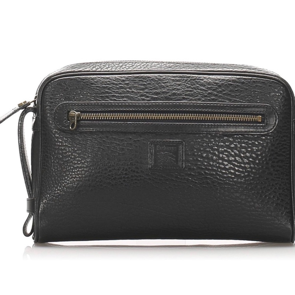 Burberry Black Leather Clutch